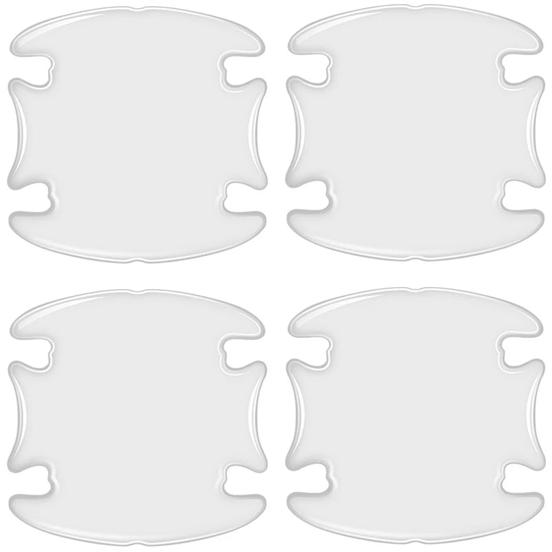 4pcs Transparent Door Bowl Protectors – Silicone Scratch Guards