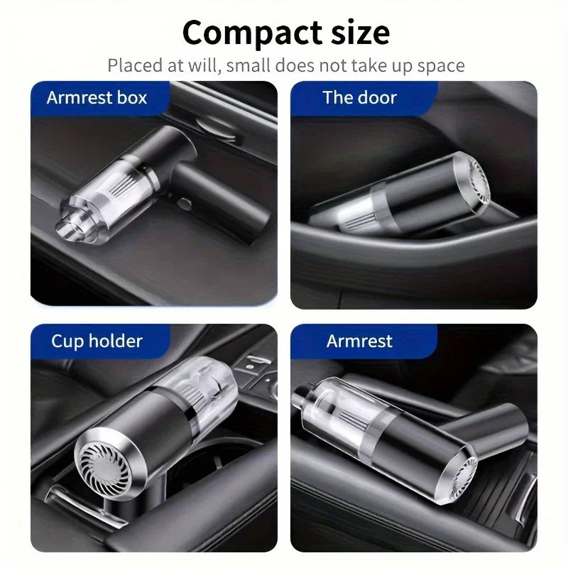 120W Cordless Handheld Vacuum – USB Rechargeable for Car & Home