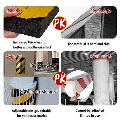 Garage Wall Foam Bumper Guard – Reflective Corner Protector