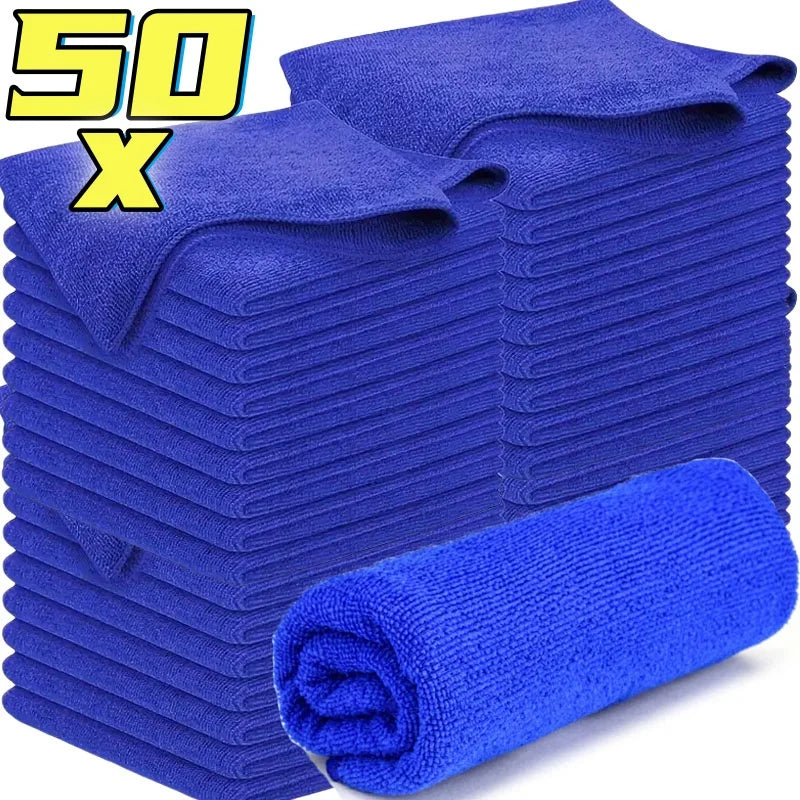 25-Pack Microfiber Car Towels – 25×25cm Thick Cleaning Cloths