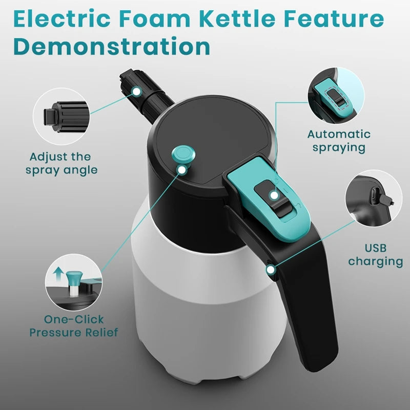 Electric Foam Sprayer 1.5L – Battery-Powered Car Wash Foam Cannon