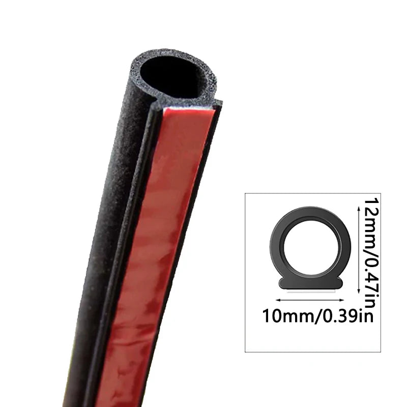 D-Type EPDM Rubber Door Seal Strip – 2M Universal Car Insulation