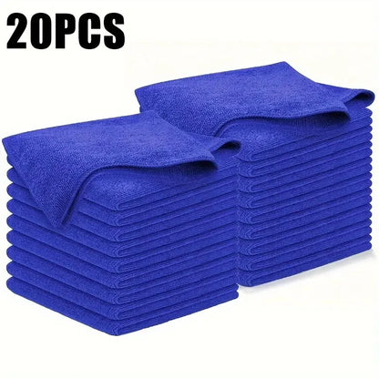 20-Pack 30×30cm Microfiber Car Towels – Soft Cleaning Cloths