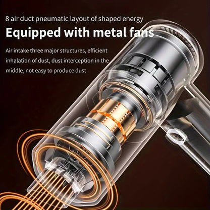 120W Cordless Handheld Vacuum – USB Rechargeable for Car & Home