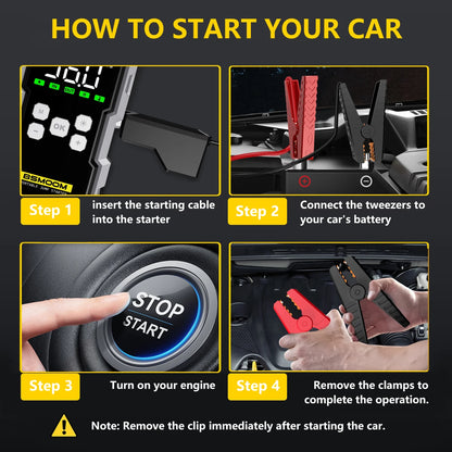 7000A Car Jump Starter with Air Compressor & Power Bank