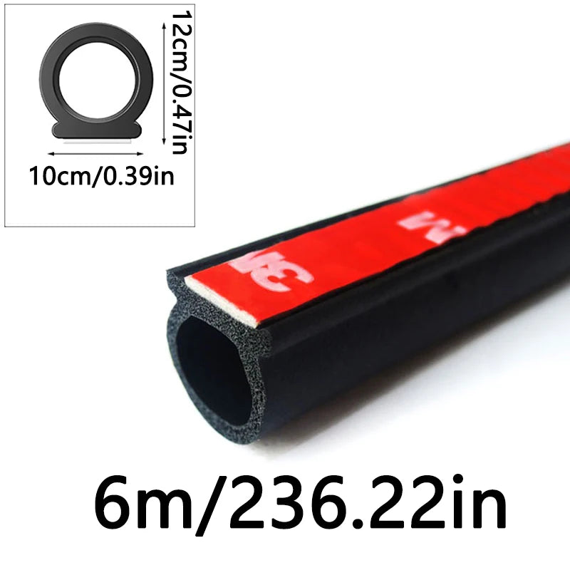 D-Type EPDM Rubber Door Seal Strip – 2M Universal Car Insulation