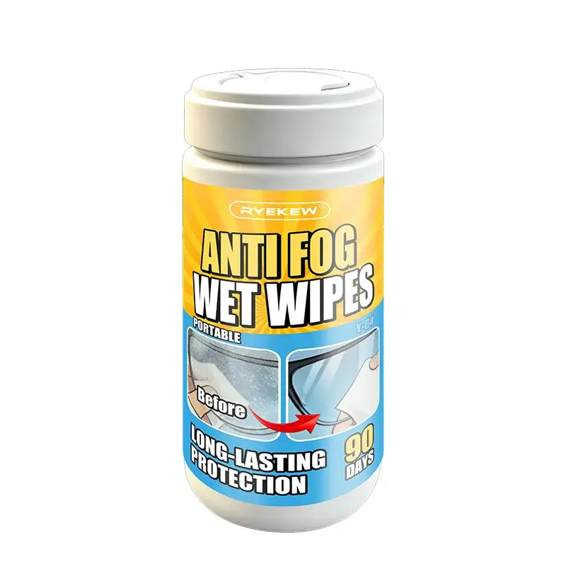 Anti-fog wet wipes portable canister – 90-day long-lasting protection for car glass and windows