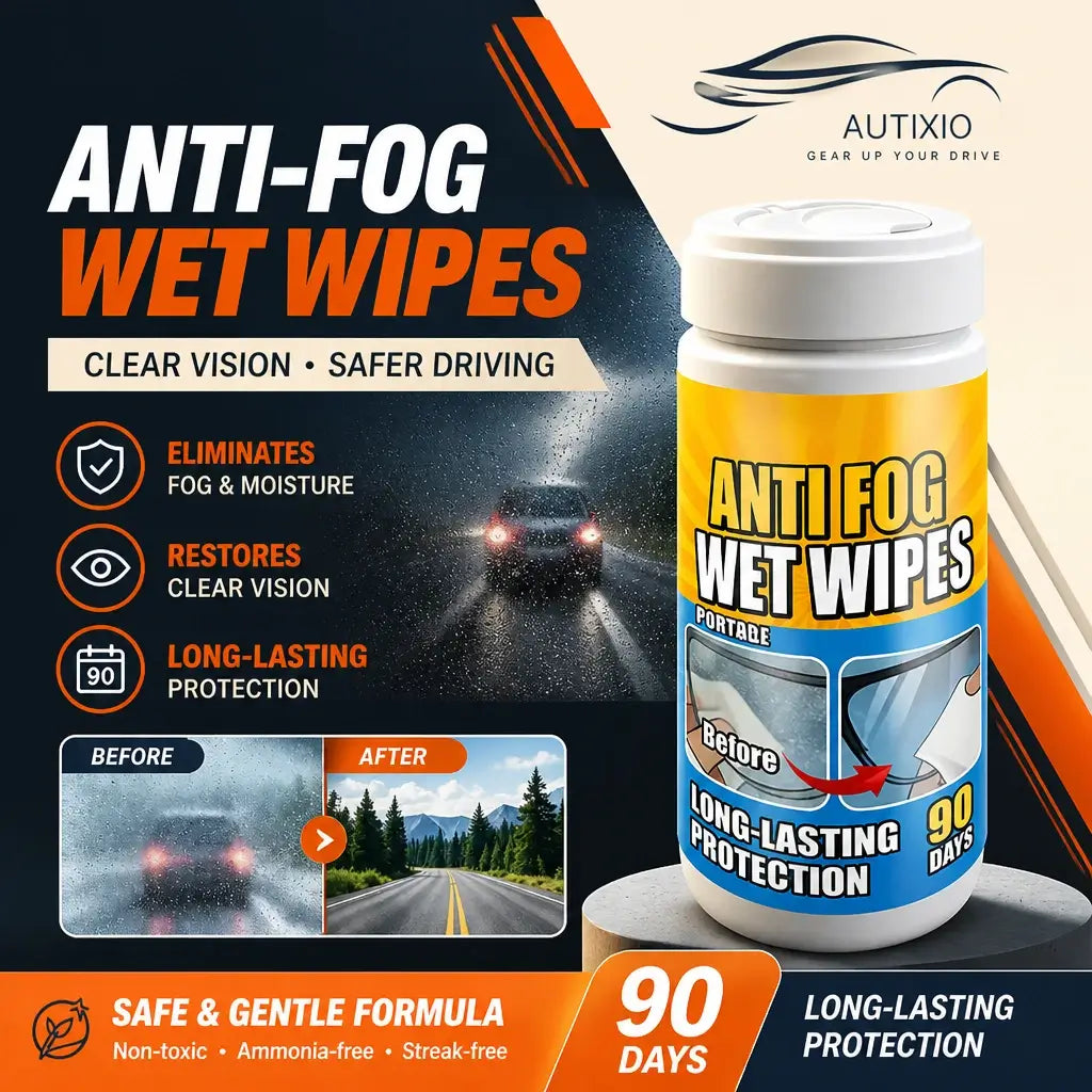 Anti-fog wet wipes eliminate fog and moisture on car glass – non-toxic ammonia-free streak-free formula