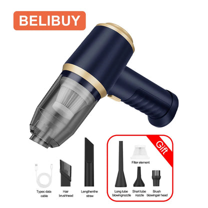 BELIBUY blue variant mini vacuum – USB rechargeable and lightweight
