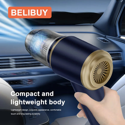 USB charging port close-up on 4000mAh BELIBUY vacuum cleaner