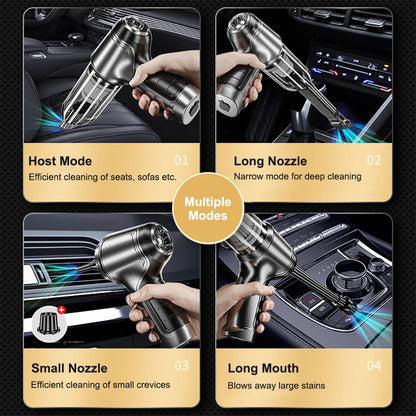 Brush attachment for upholstery cleaning in car interior