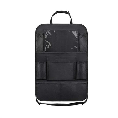 Two-pack bundle of car back seat organizers with tablet holders