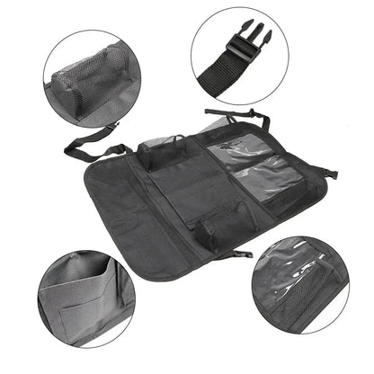 Interior pocket layout with tablet compartment on organizer