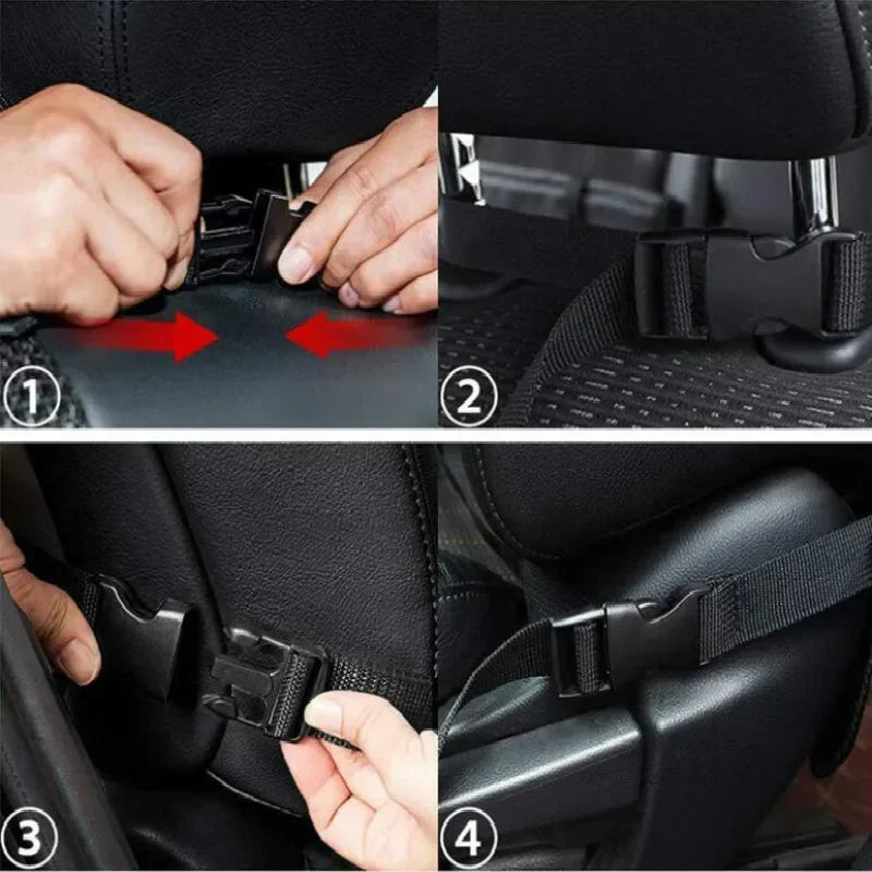 Close-up of material quality and pocket reinforcement on organizer