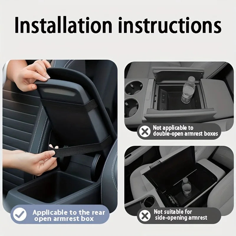Side profile of car center console armrest cover plush pad