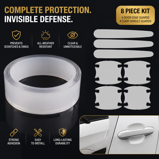 Car Door Edge & Handle Protection Kit – Clear Guards for 1 Door