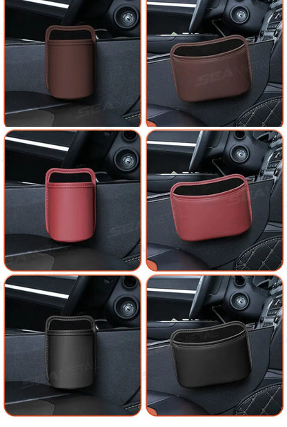 Car door organizer product specifications: Black Red Brown colors, leather velvet material