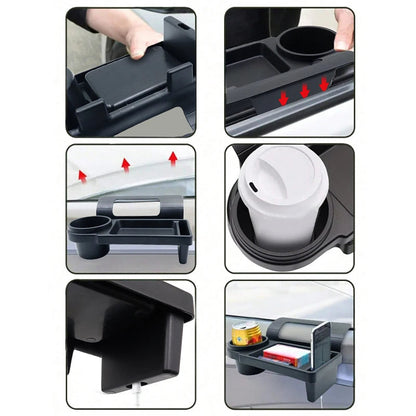 Car door pocket organizer installation steps features and cup holder details guide
