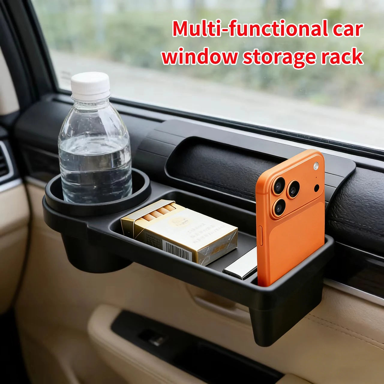 Car door pocket organizer multi-functional storage rack with cup holder and phone slot