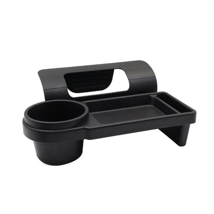 Car door pocket organizer product angle view with handle and storage compartments