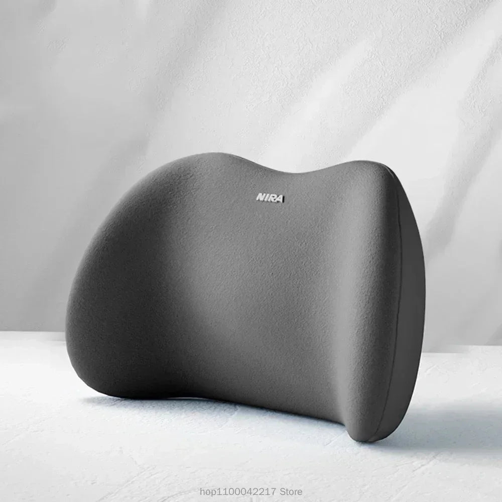 Back pain relief with lumbar cushion