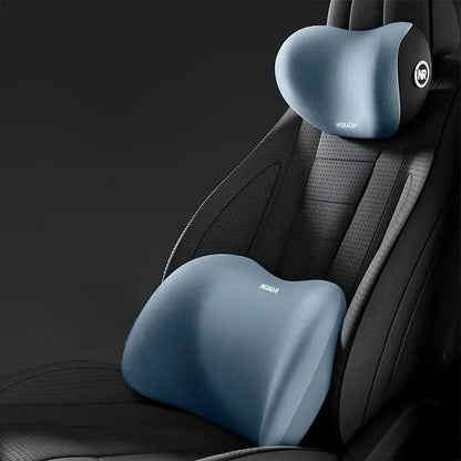 Blue car lumbar support cushion
