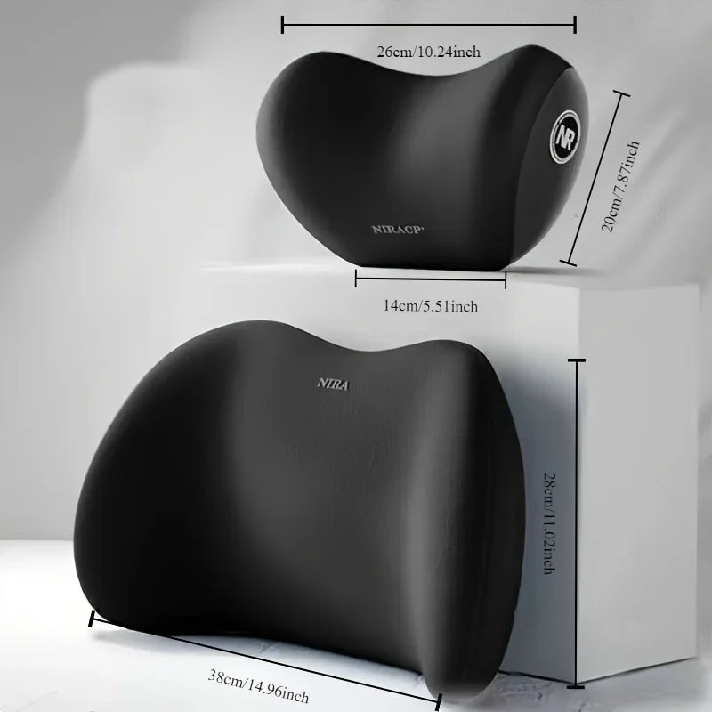 Side profile of car lumbar support cushion
