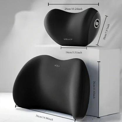 Side profile of car lumbar support cushion