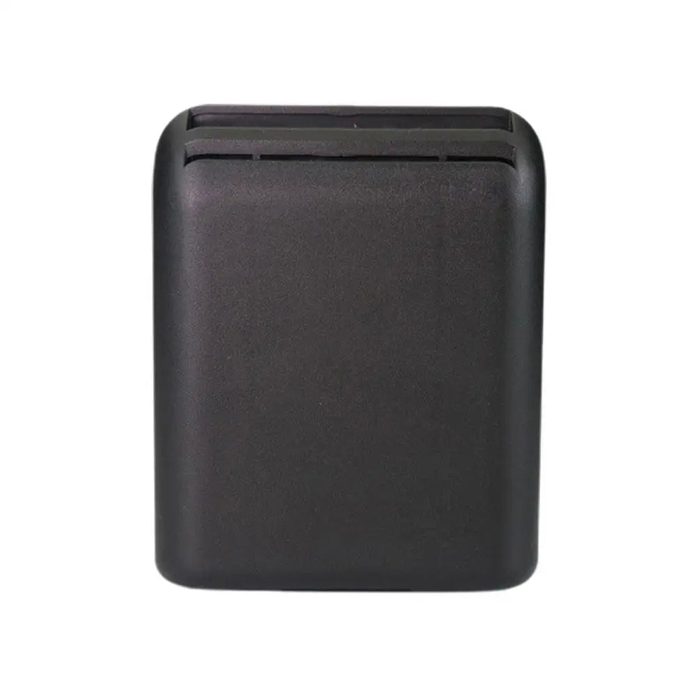 Car registration holder storage box black with dual card slots white background