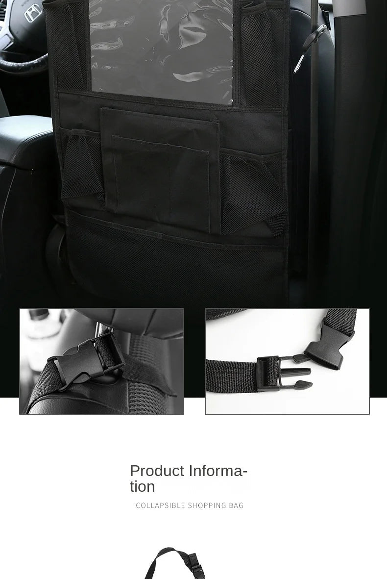 Attachment system and mounting points on car seat back cover