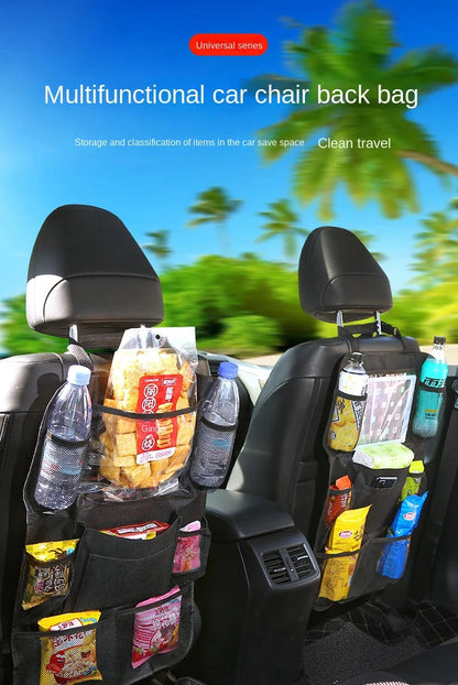 Close-up of material quality and stitching on car seat back cover