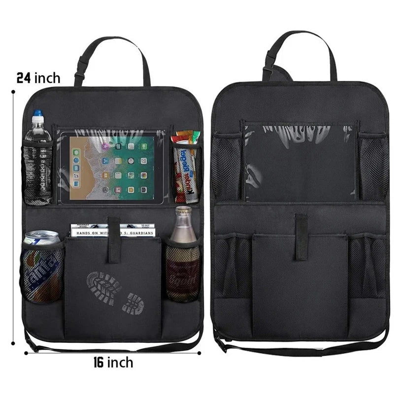 Upgraded model of car seat back cover protector with enhanced features
