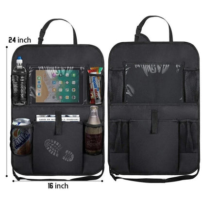 Upgraded model of car seat back cover protector with enhanced features