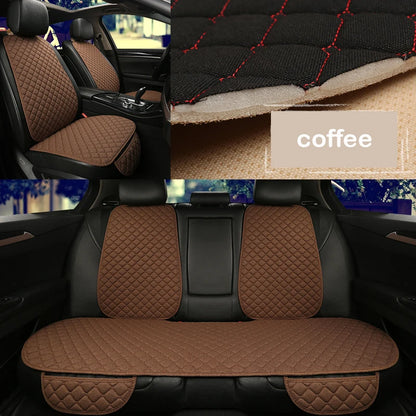 Coffee brown PU leather full car seat cover set for 5 seats