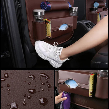 Kick mat feature on car seat tray table for child protection