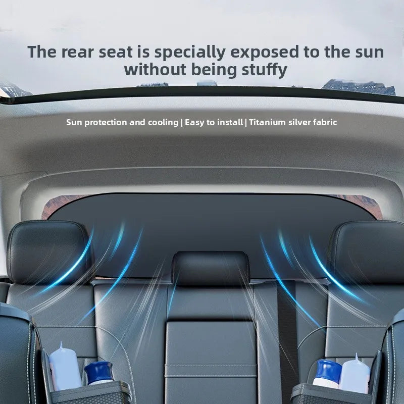 Side profile of sun shade with suction cup attachment