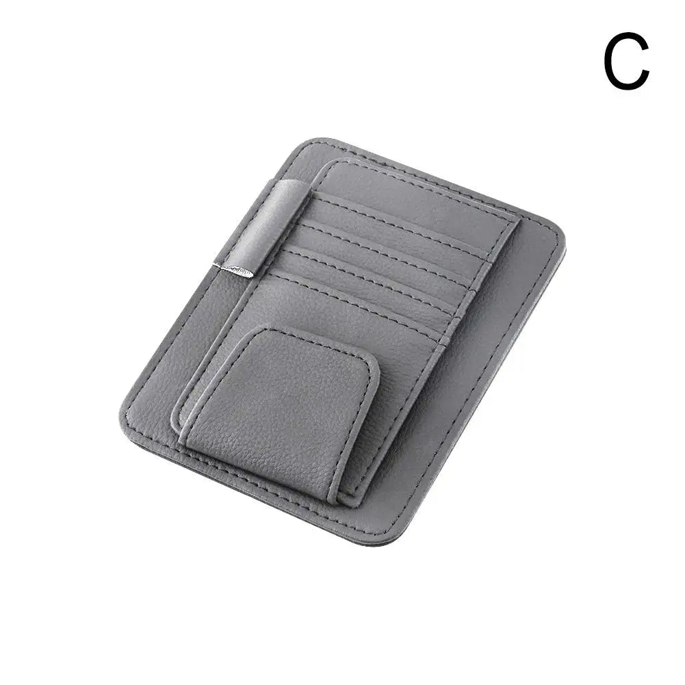 C configuration sun visor organizer multi-pocket design