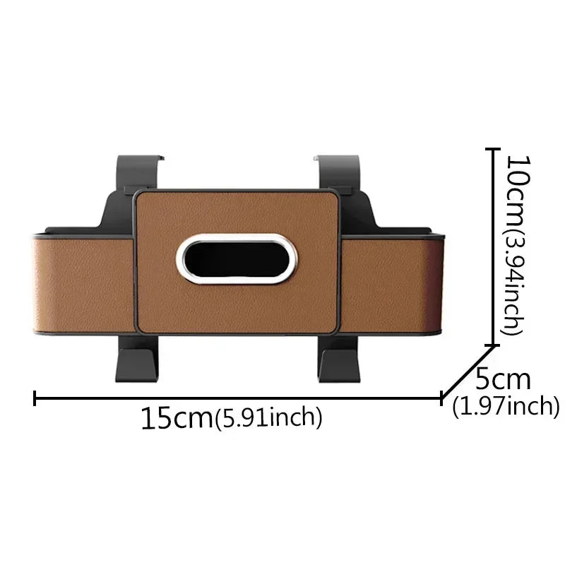 Brown color option for car tissue box holder organizer