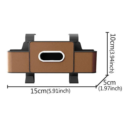Brown color option for car tissue box holder organizer