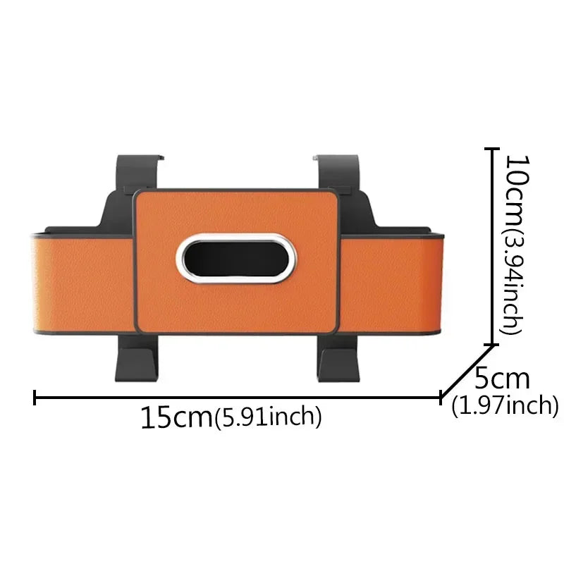 Orange color option for car tissue box holder organizer