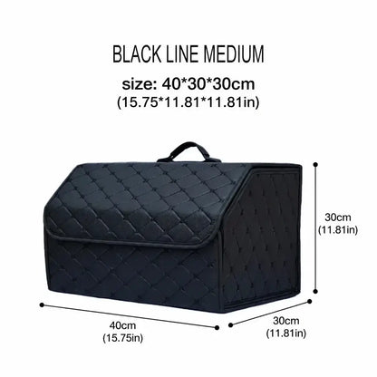 Car trunk organizer black medium size 40x30x30cm dimensions product photo