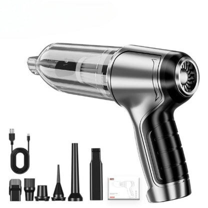 Full brushless vacuum kit including filters, nozzles, and USB charging cable