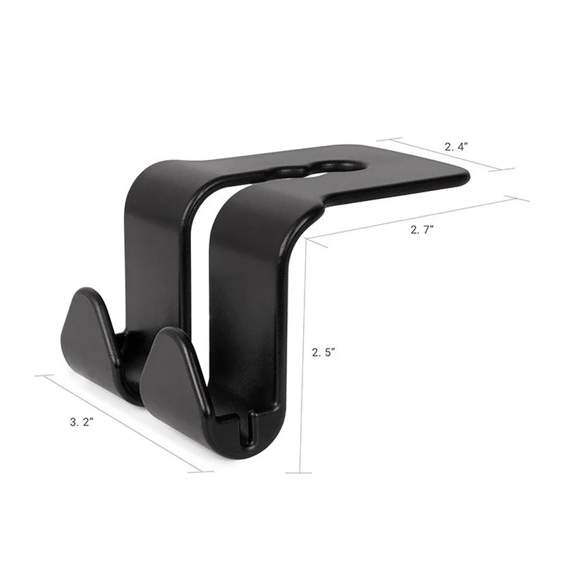 Car seat hooks dimension measurements and size specifications diagram