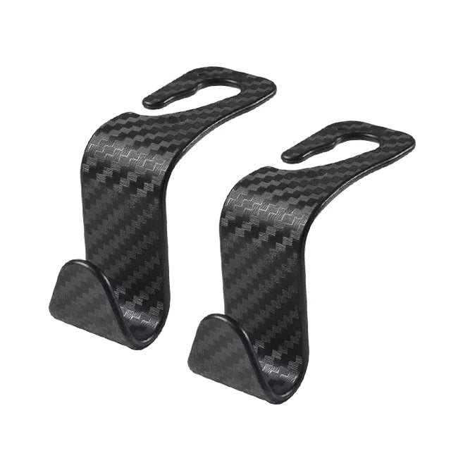 Car seat hooks single carbon fiber hanger side profile view