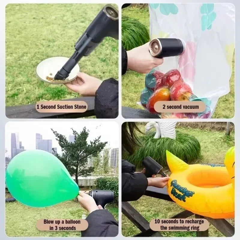 Performance test results showing suction speed balloon inflation and rapid recharge