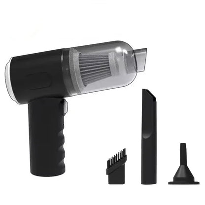 Handheld vacuum with brush attachment crevice tool funnel and extension tubes
