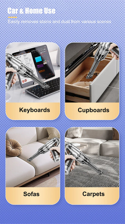 Wireless car vacuum with all included attachments and tools