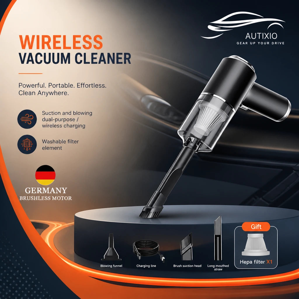 Cordless wet and dry vacuum cleaner with accessories and a brushless motor