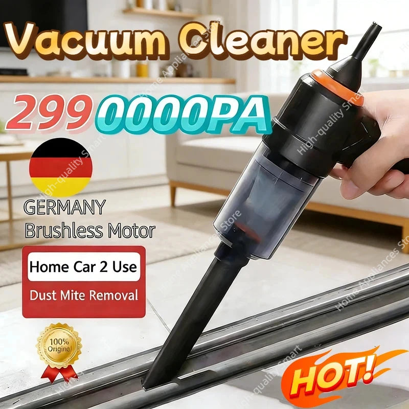 Cordless vacuum cleaner hand-held usage in car interior