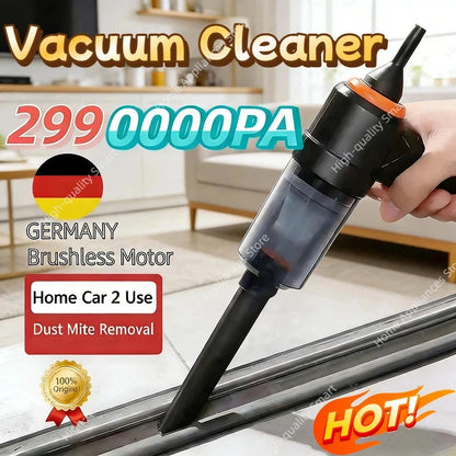 Cordless vacuum cleaner hand-held usage in car interior